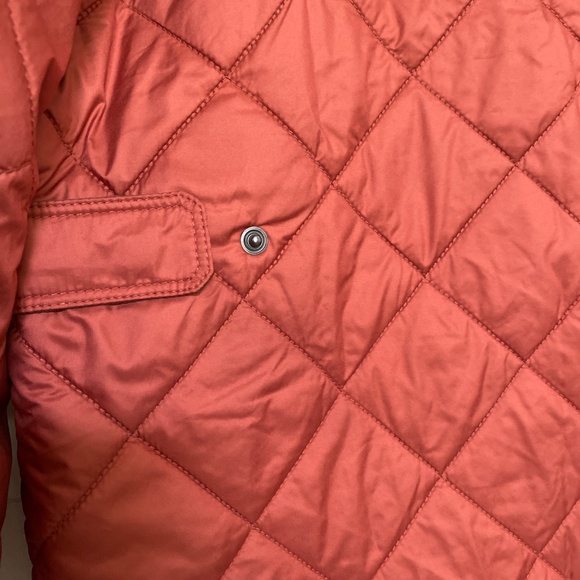 Peter Millar Norfolk Quilted Bomber Jacket Medium Burnt Orange - Picture 4 of 14